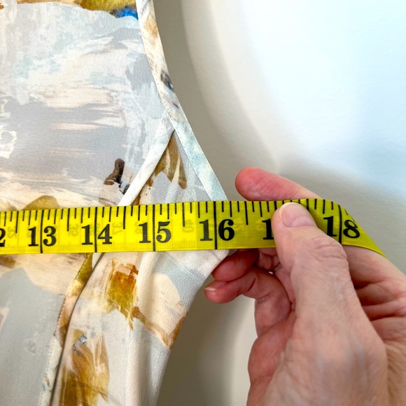 ALLSAINTS,Soft Blue with a Painterly Pattern printed in Italy 100% Silk, EUC - Picture 10 of 16